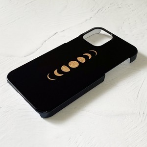 名入れ可能・月の満ち欠け GOLD MOON iPhoneケース ハードケース Androidケース