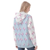Women's All Over Print Hoodie Light Blue 4301
