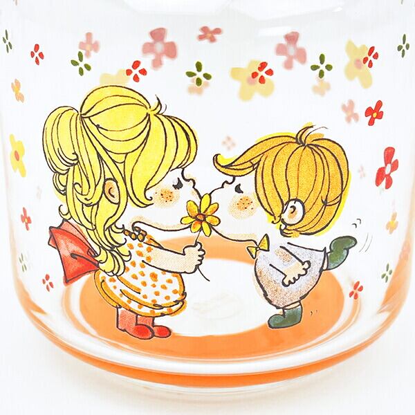 ガラスケース 子供の日 盛金 山水柄 水森亜土 カップル ガラスキャニスター 日本製 | キャラクターグッズの