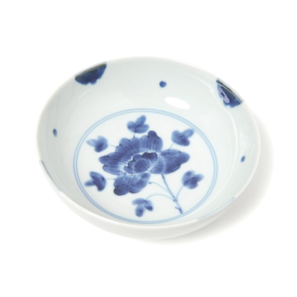 伊万里 福珠窯 染付 牡丹 花柄 皿 大皿 陶磁器 染付伊万里牡丹なます皿 | 福珠窯ファクトリーショップ