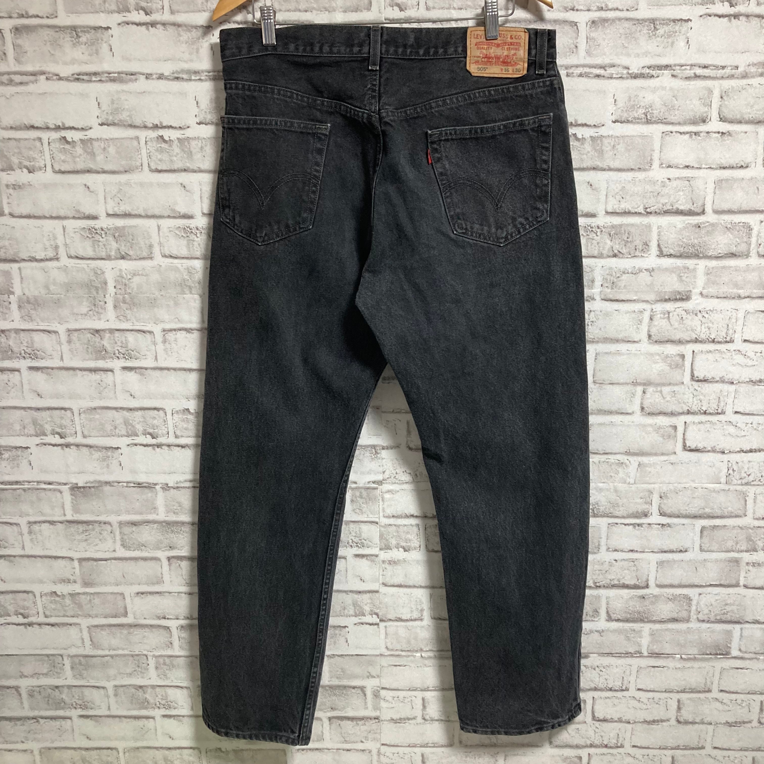 Levi's 505】W36×L30 Denim Jeans リーバイス 505 ブラックデニム