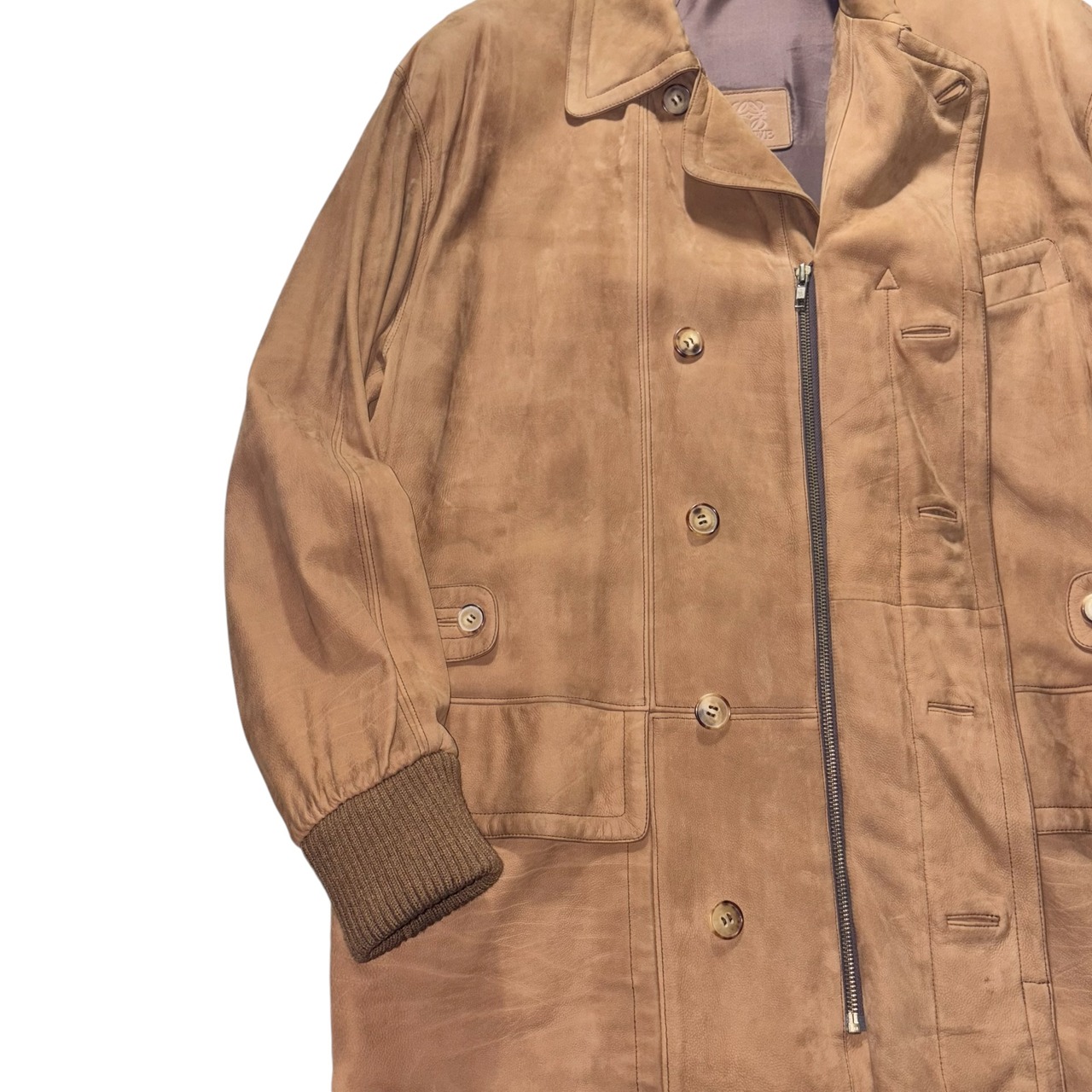vintage LOEWE nubuck leather half coat