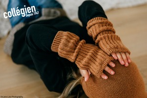 即納AW25【collegian(コレジアン) Madeleine  -Ribbed Merino Wool Mittens-】