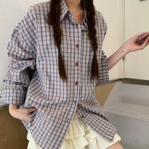 オーバーサイズチェックシャツ 2litr06056