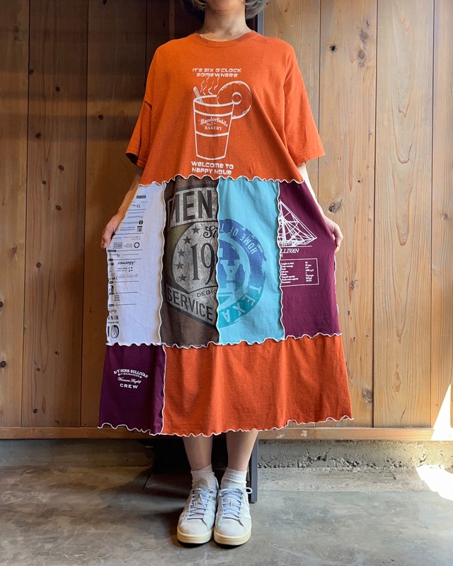 upcycled dress＂古着リメイクワンピース Tee SS183 | uguisu