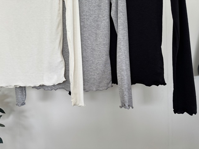 (即納) sleek / Nalary pola frill tee 3color