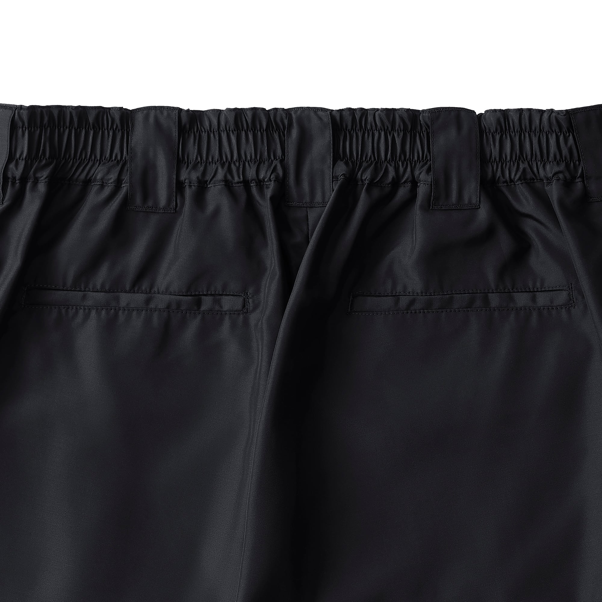 everyone two tuck nylon silk wide short pants (BLACK) | everyone