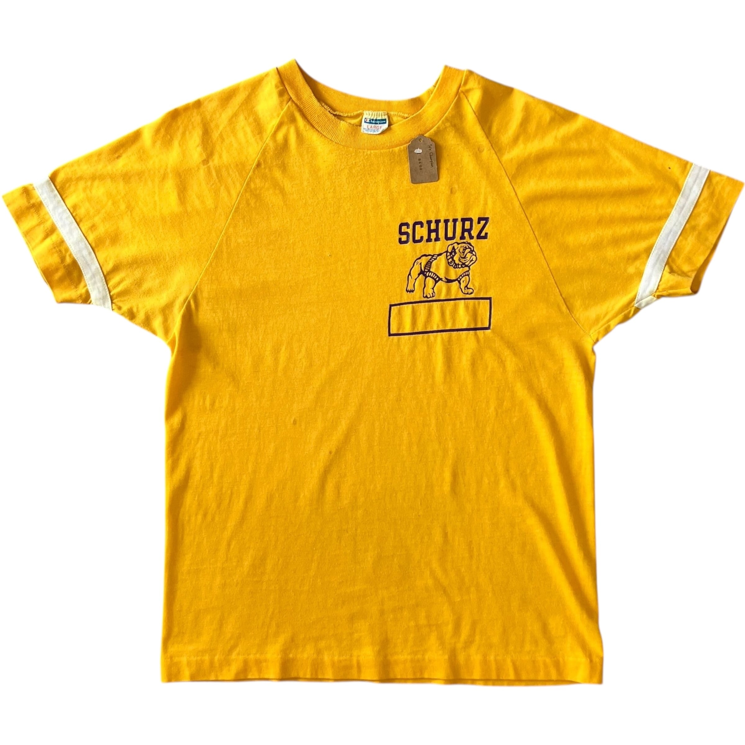 《L》champion 70s vintage バータグ ラグランTee プリント No.2319