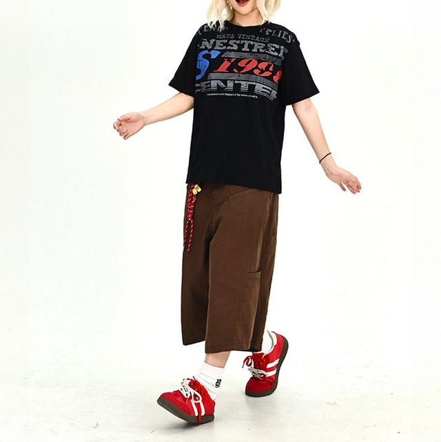 クラッシュロゴプリントTシャツ 2col   R01919