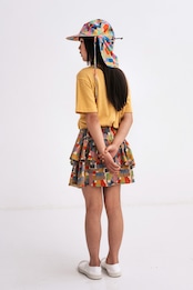 〈 REPOSE AMS 24SS 〉ruffle skirt / graphic colorblock