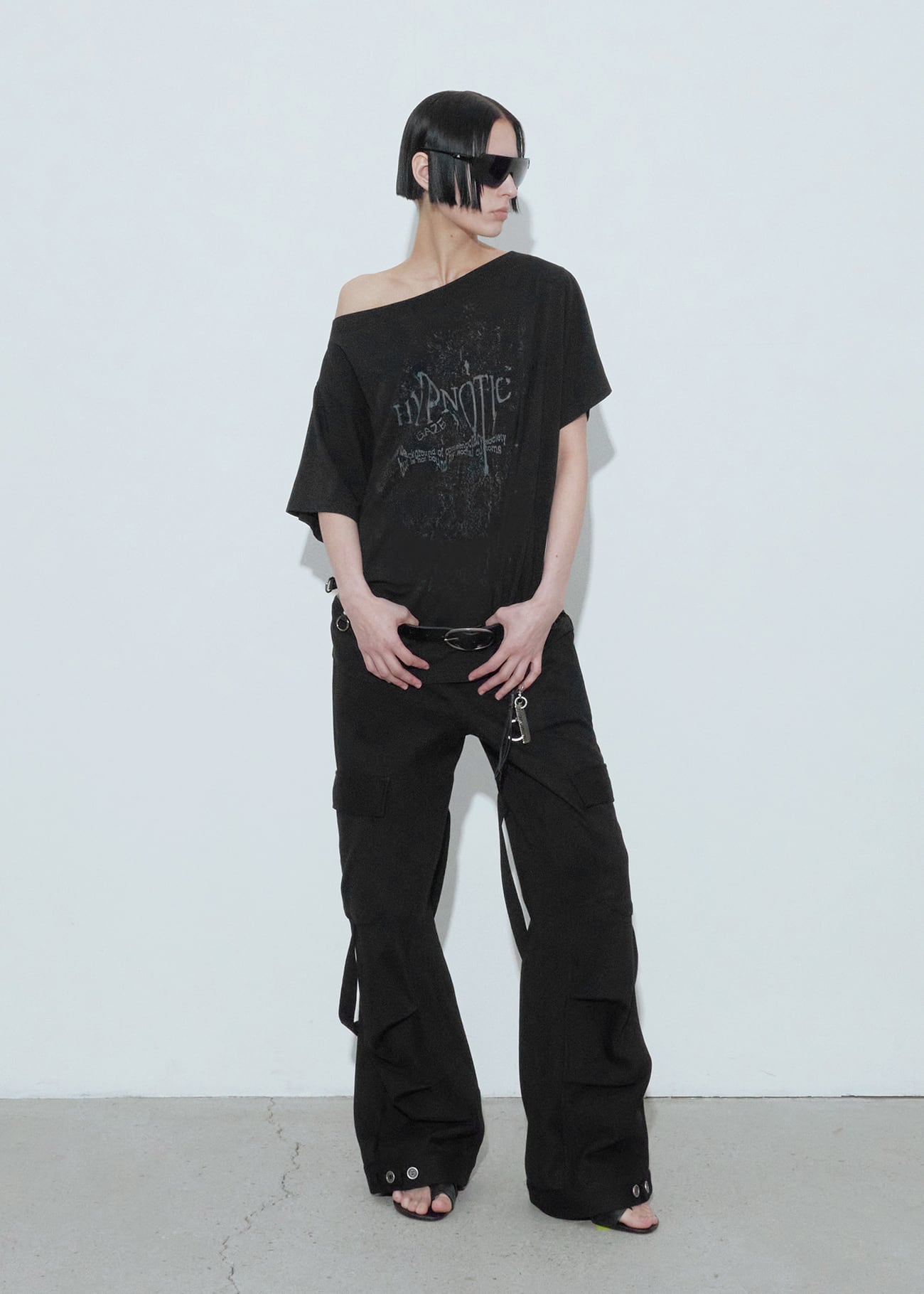 BOHEMIAN SEOUL] HYPNOTIC BOATNECK T, BLACK 正規品 韓国ブランド