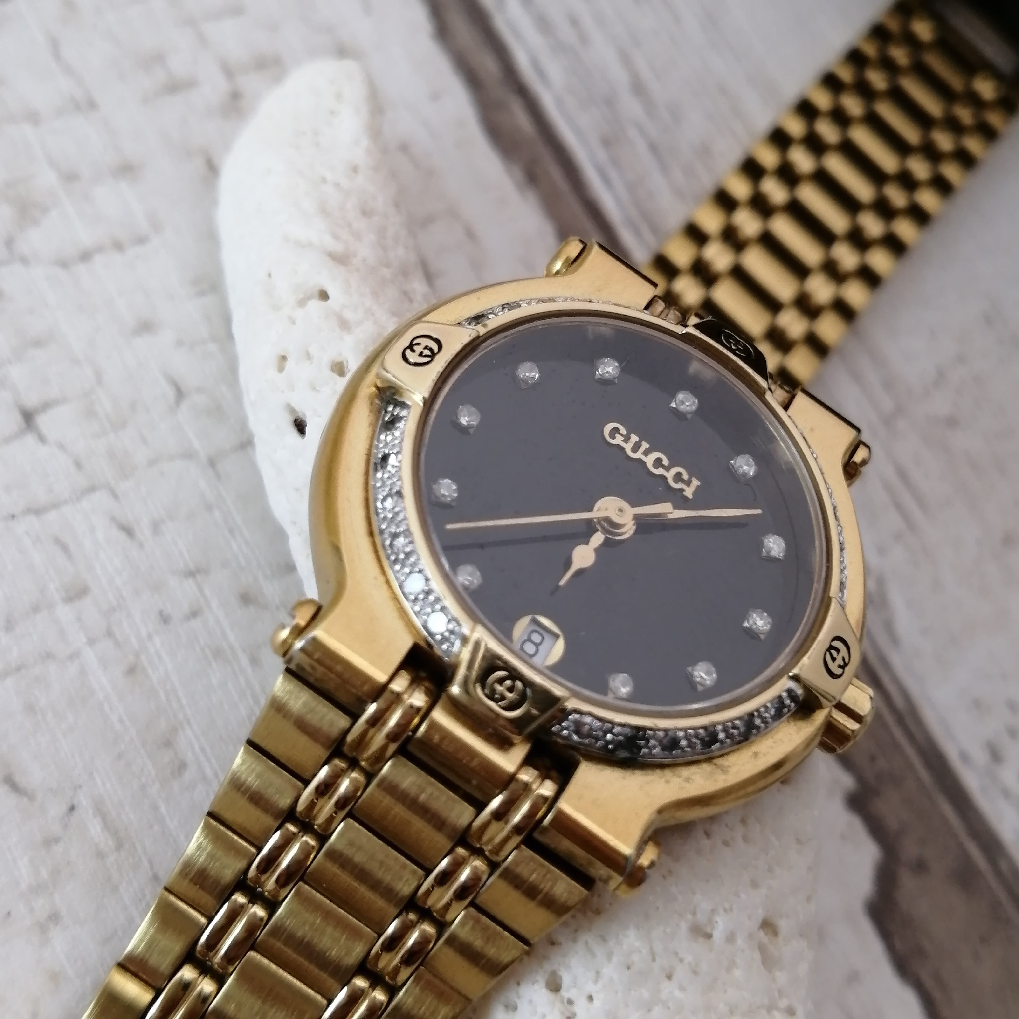 GUCCI✨グッチ　ダイヤ付き ✨動作保証付　ヴィンテージ　レディース　腕時計 | Masaco Vintage （マサコ ヴィンテージ  ）腕時計やアクセサリーのお店 powered by BASE
