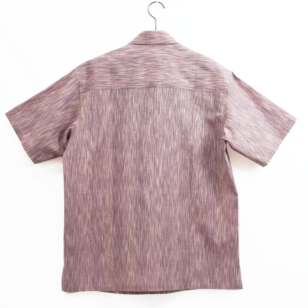 綿麻 綿麻縞 ボタンダウン 半袖 シャツ [ITUYO] メンズ かりゆしウェア