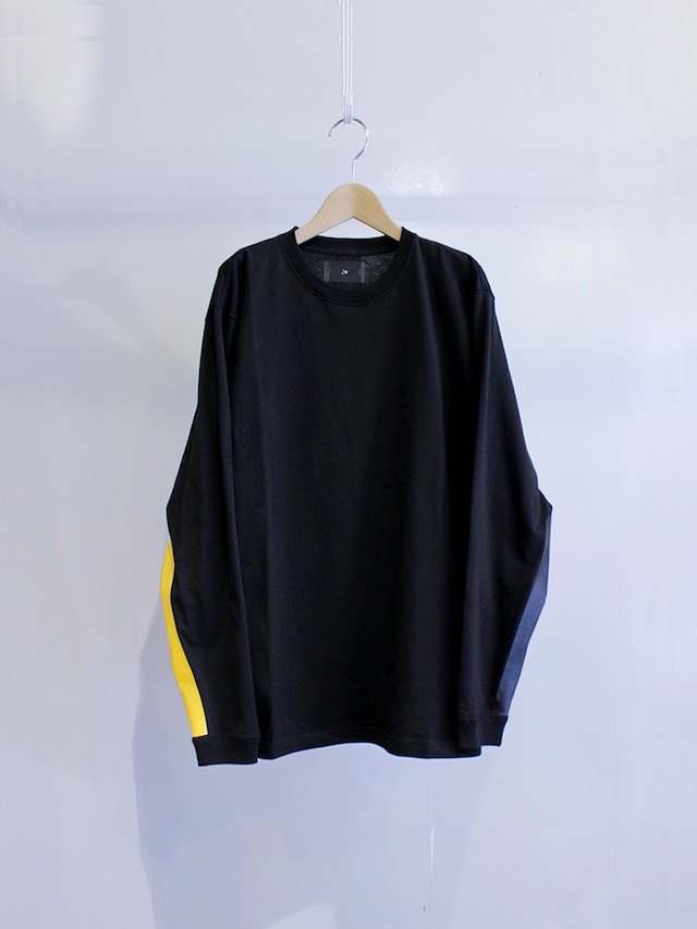 Garage.U.W BLADE LINE L/S TEE BLACK YELLOW