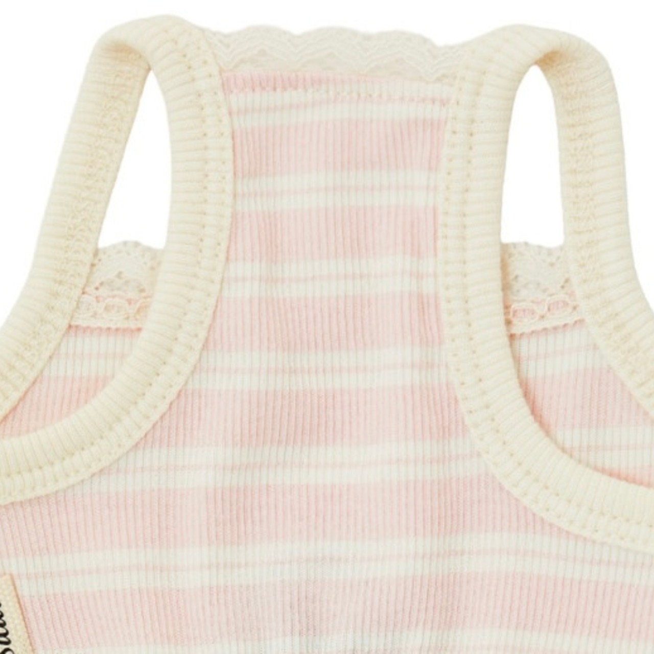 【予約】[ thesallyslaw ] Bunny Romper｜Pink Milk Stripe - 16