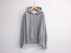 ULTERIOR”FADED SILKY TERRY RW ZIP UP PARKA HEATHER GRAY”