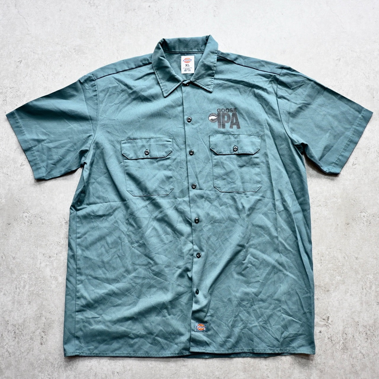 [M1411] Vintage Y2K Dickies 半袖 ワークシャツ XL