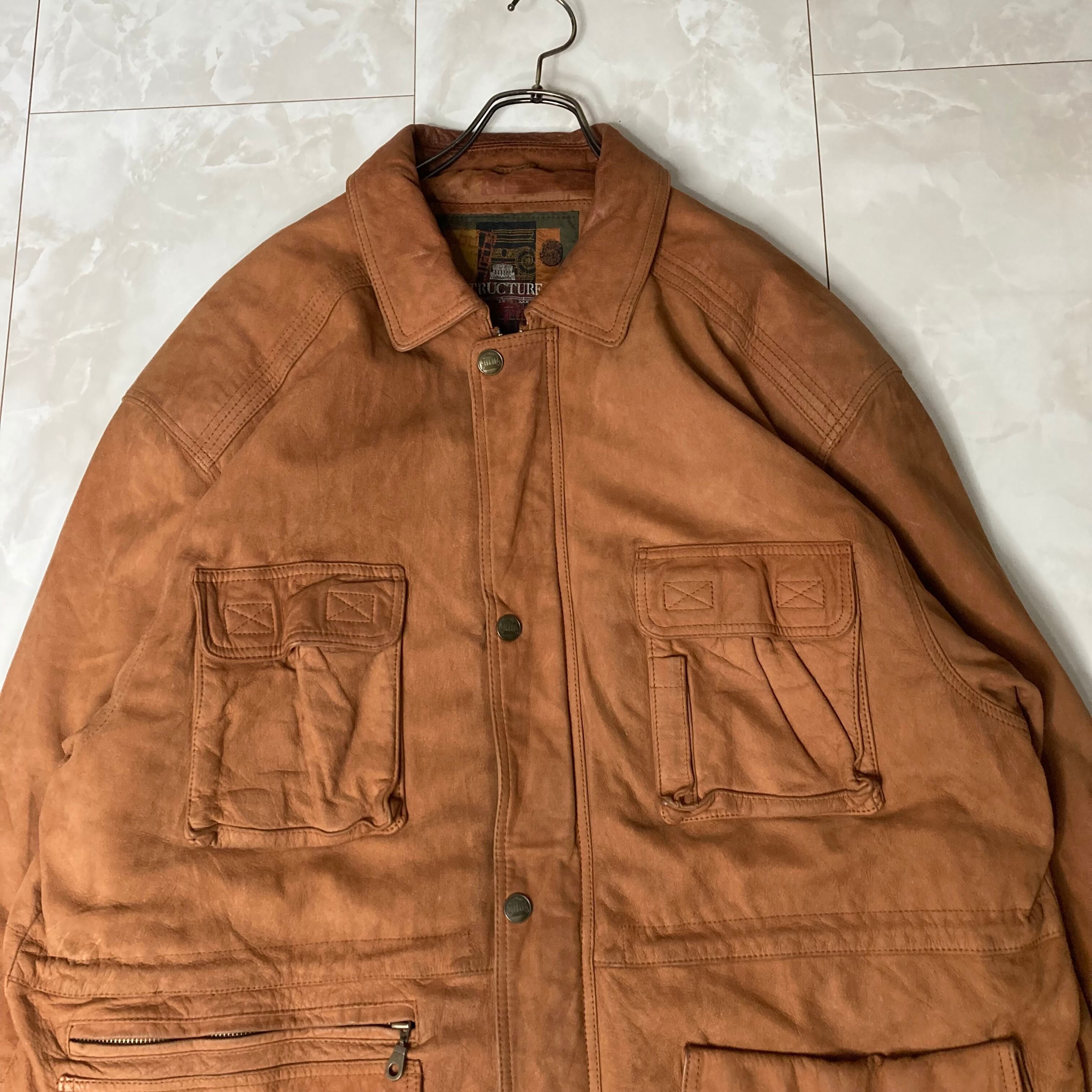 STRUCTURE レザージャケット XL | 古着屋OLDGREEN