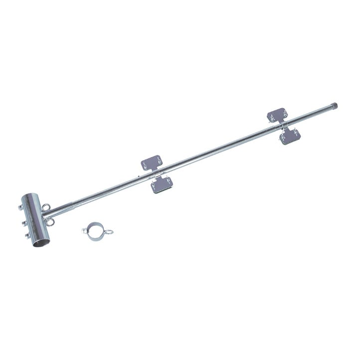 フラッグキーパー(中段用) 1本 48.6Φ単管用(AR-1257,AR1257) 旗のサイズを問わず設置できます。1本の単管で社旗・安全旗を同時固定できます。旗,設置,ARAO(アラオ)