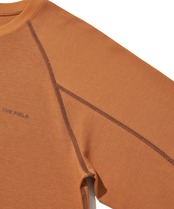 CONTRAST WONDER LONG SLEEVE T-SHIRT_ORANGE