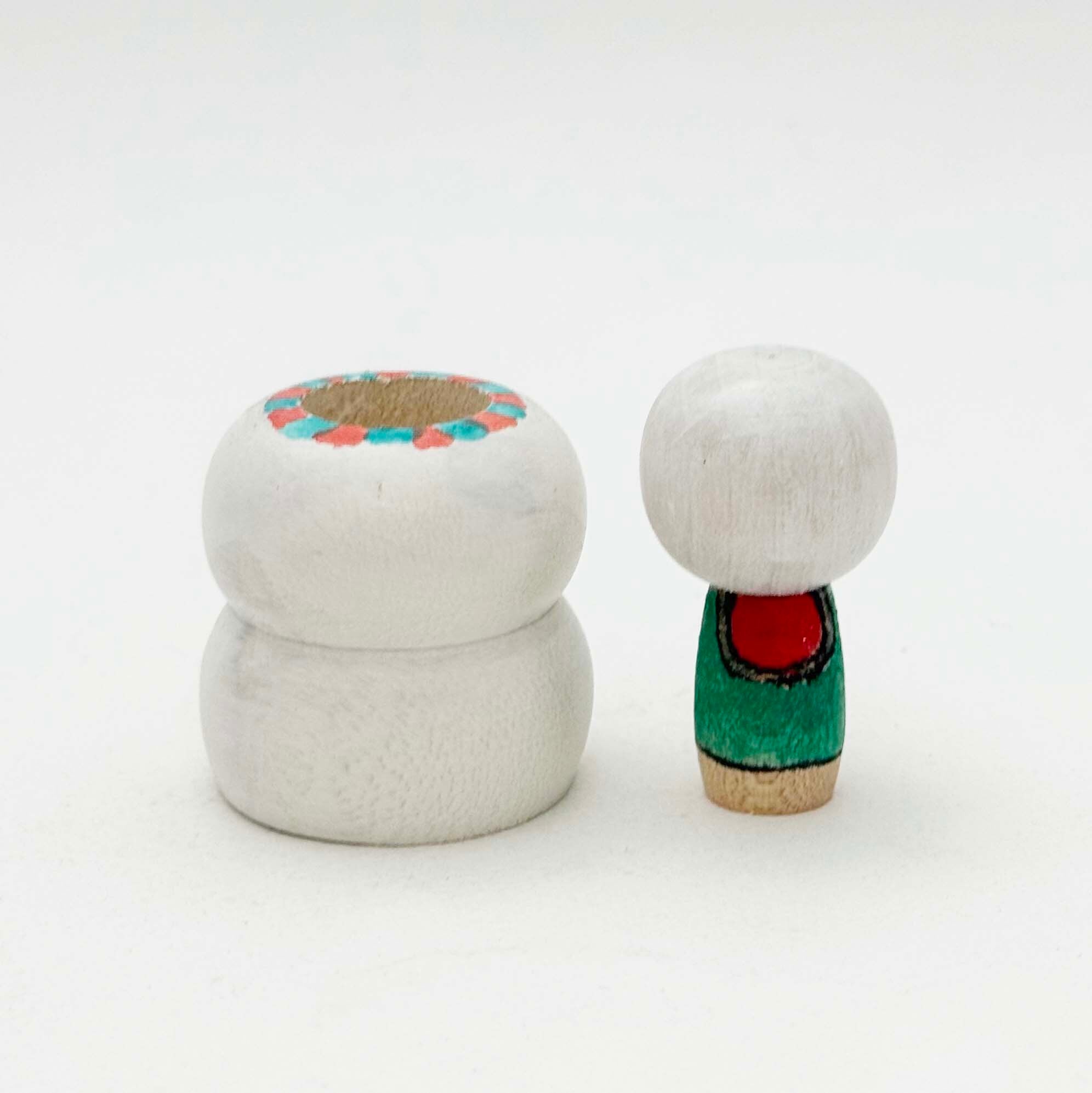 雪だるまこけし（土湯系 / 西山敏彦工人）