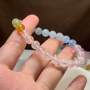 no6.爽やかパステル☆グラデーションミックスベリル ブレスレット