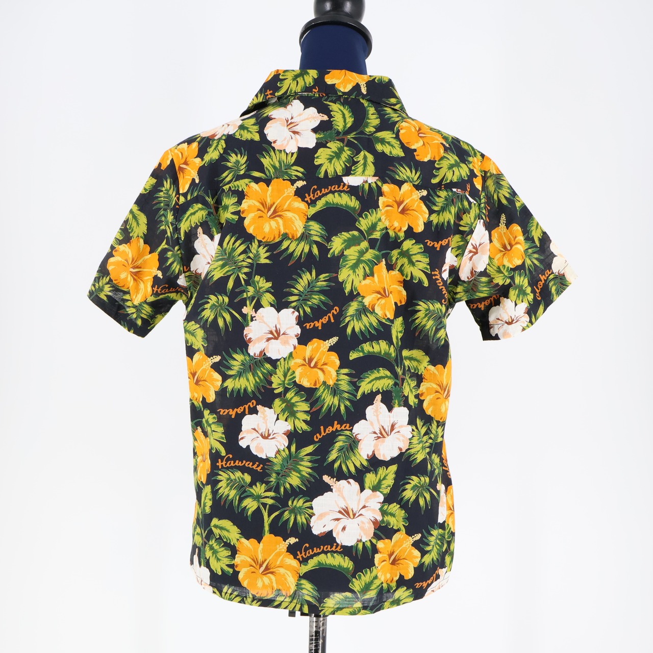 【美品 フラダンス衣装 2点セット】トップス ブラウス まとめ売り Kahiko アロハシャツ ブラック 花柄 黄 紫 緑 ハワイアン