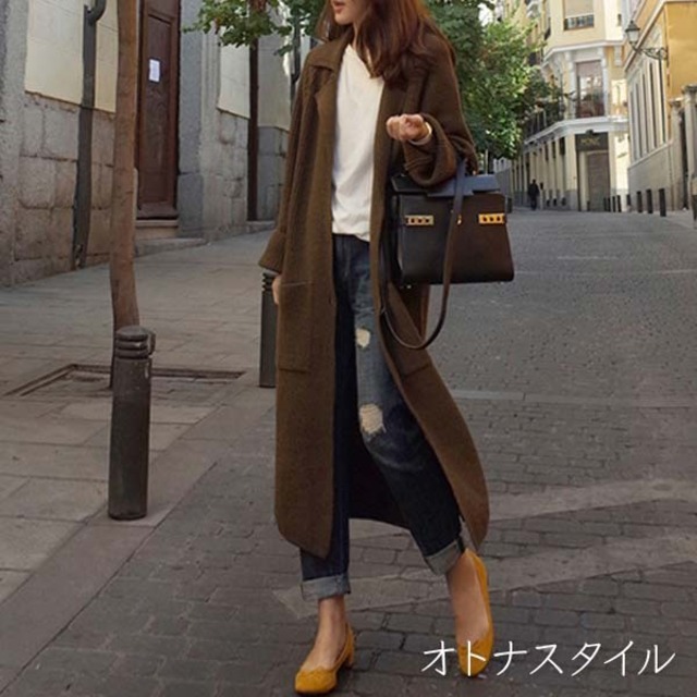【予約】ボーイフレンド コート オーバーサイズ マキシ丈 大人マキシ チェスターコート XL