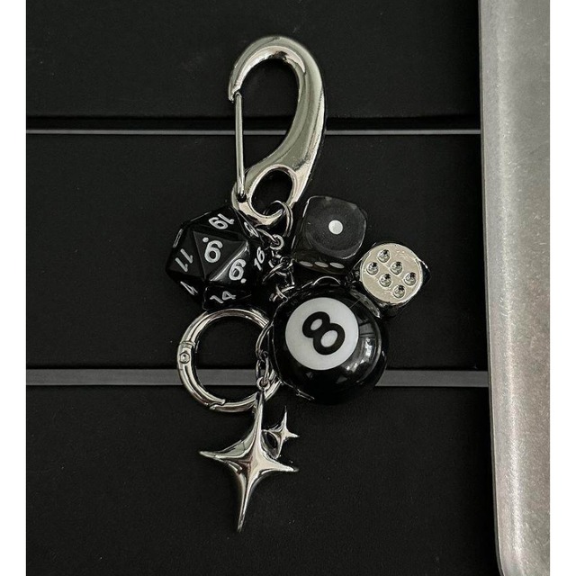 dice charm key ring　ダイスチャームキーリング　J1724