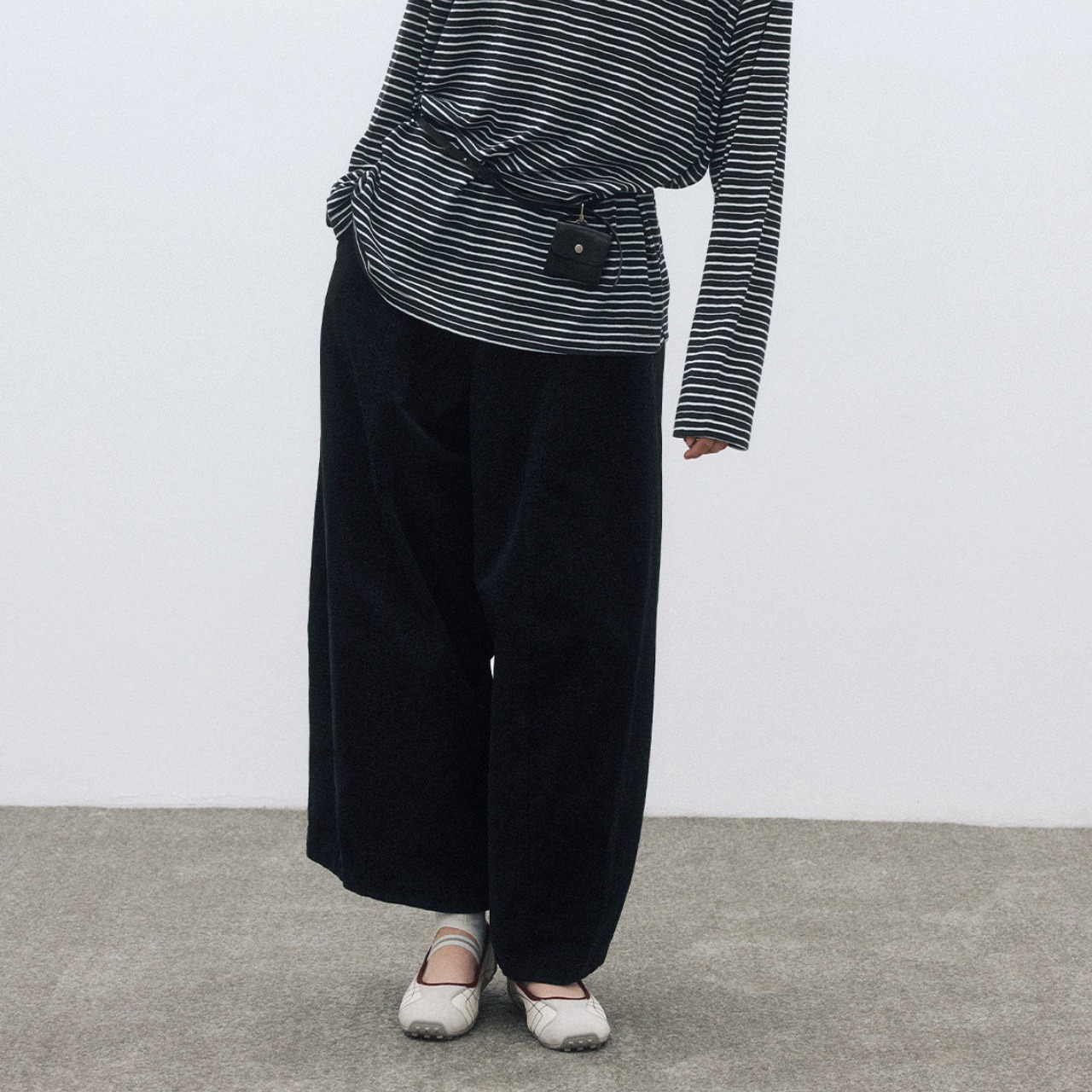 Wide Leg Loose Fit Full Length Pants T3577