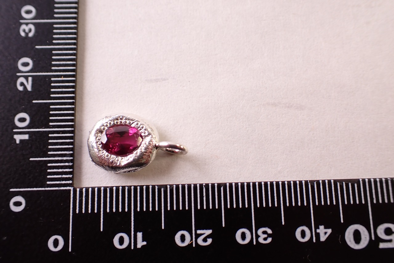 ガーネットペンダントトップ シルバー925 [D11‐134]