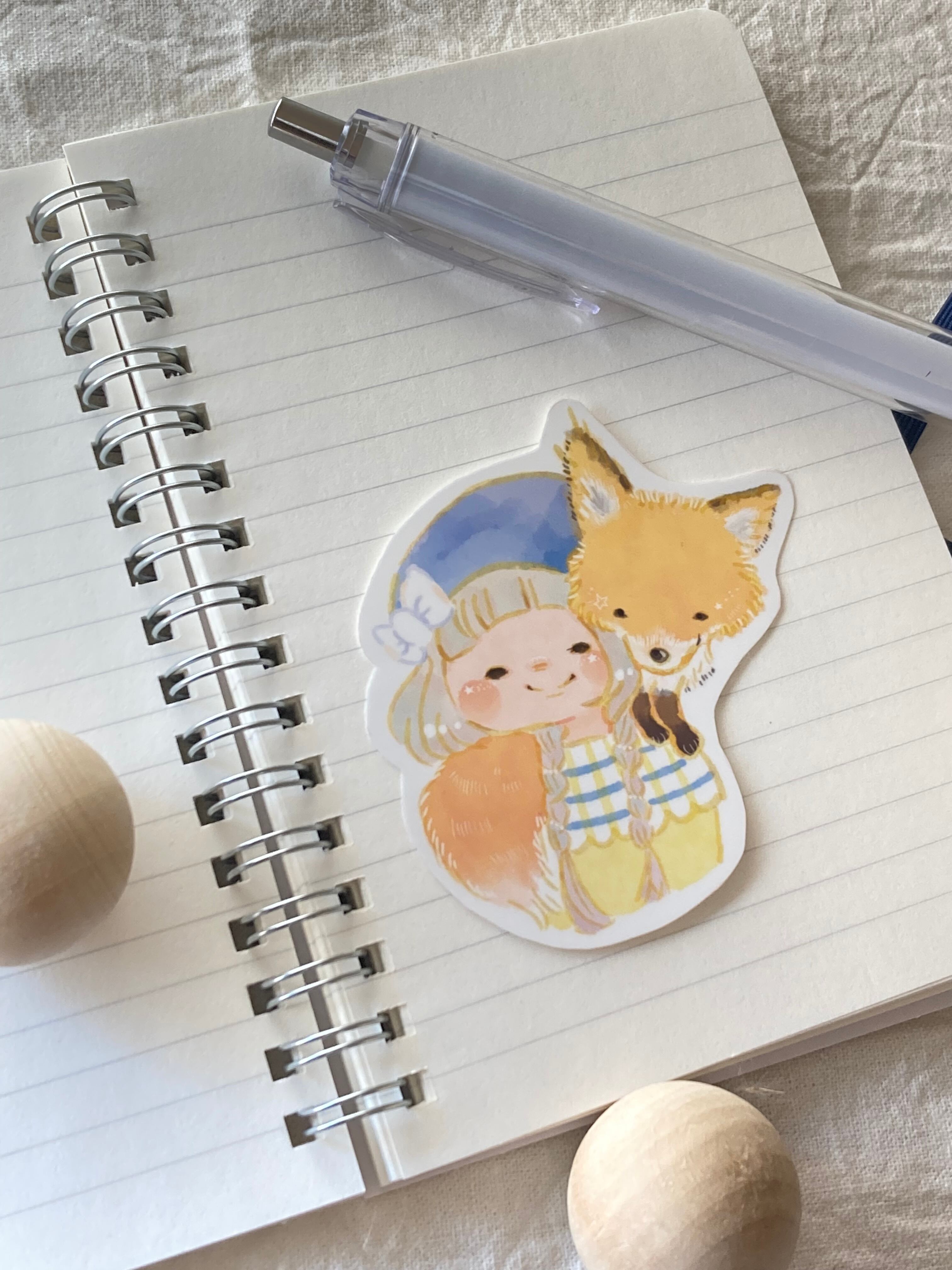 ステッカー◎キツネと私