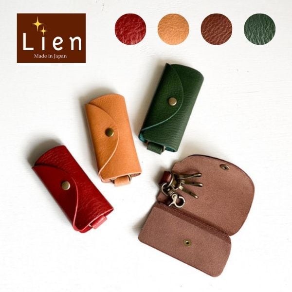 Lien ヌメオイルシュリンクレザーミニキーケース LIS3200