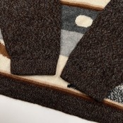 ペルー製 アルパカ100% INCA インカ フクロウ柄 鳥柄 ニットセーター /レディース/スーパーファインアルパカ