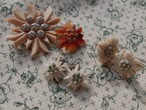 FRANCE ~1960’s Vintage celluloid Edelweiss earring