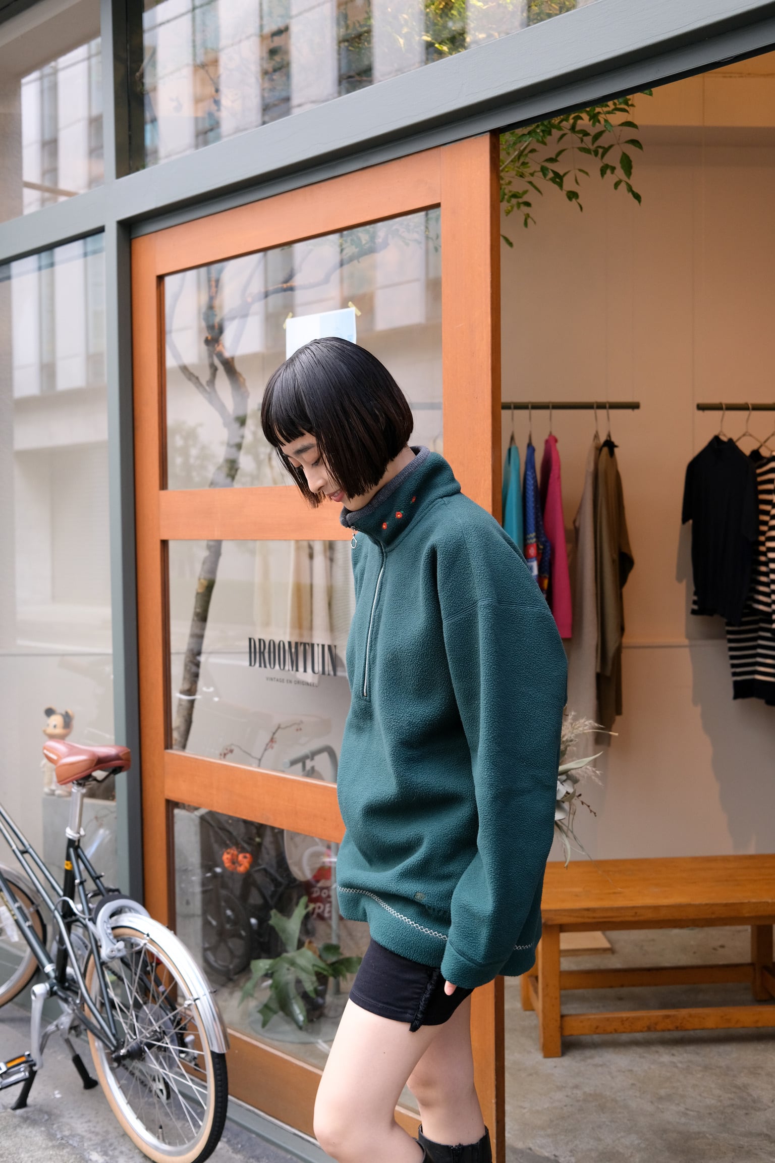 ○★新品 未使用 ナナミカ メリノウールフットボールシャツ ネイビー L nanamica ナナミカ Merino Wool Football Shirt