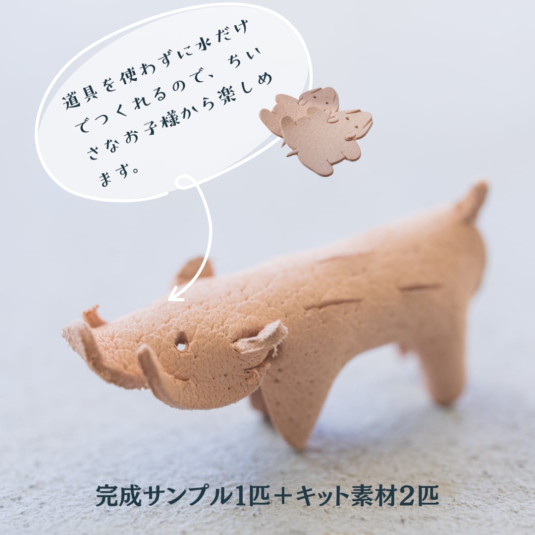 里山のちいさな自由研究 ― イノシシの革からつくるミニイノシシ―