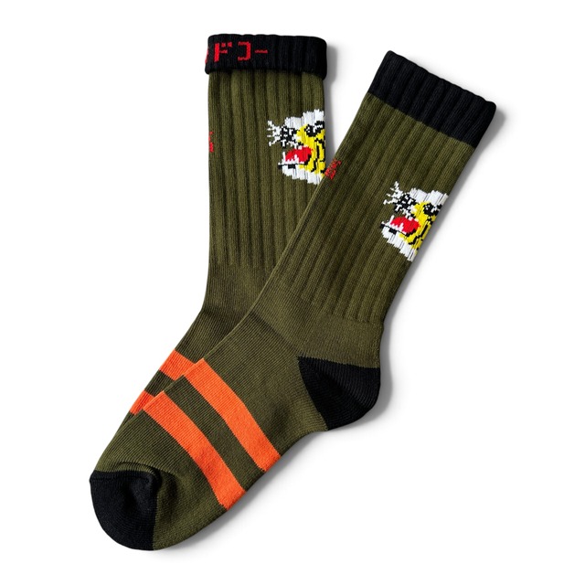 ching&co. | チンアンドコー | VIETNAM TIGER SOCKS | ソックス | 靴下 | OLIVE