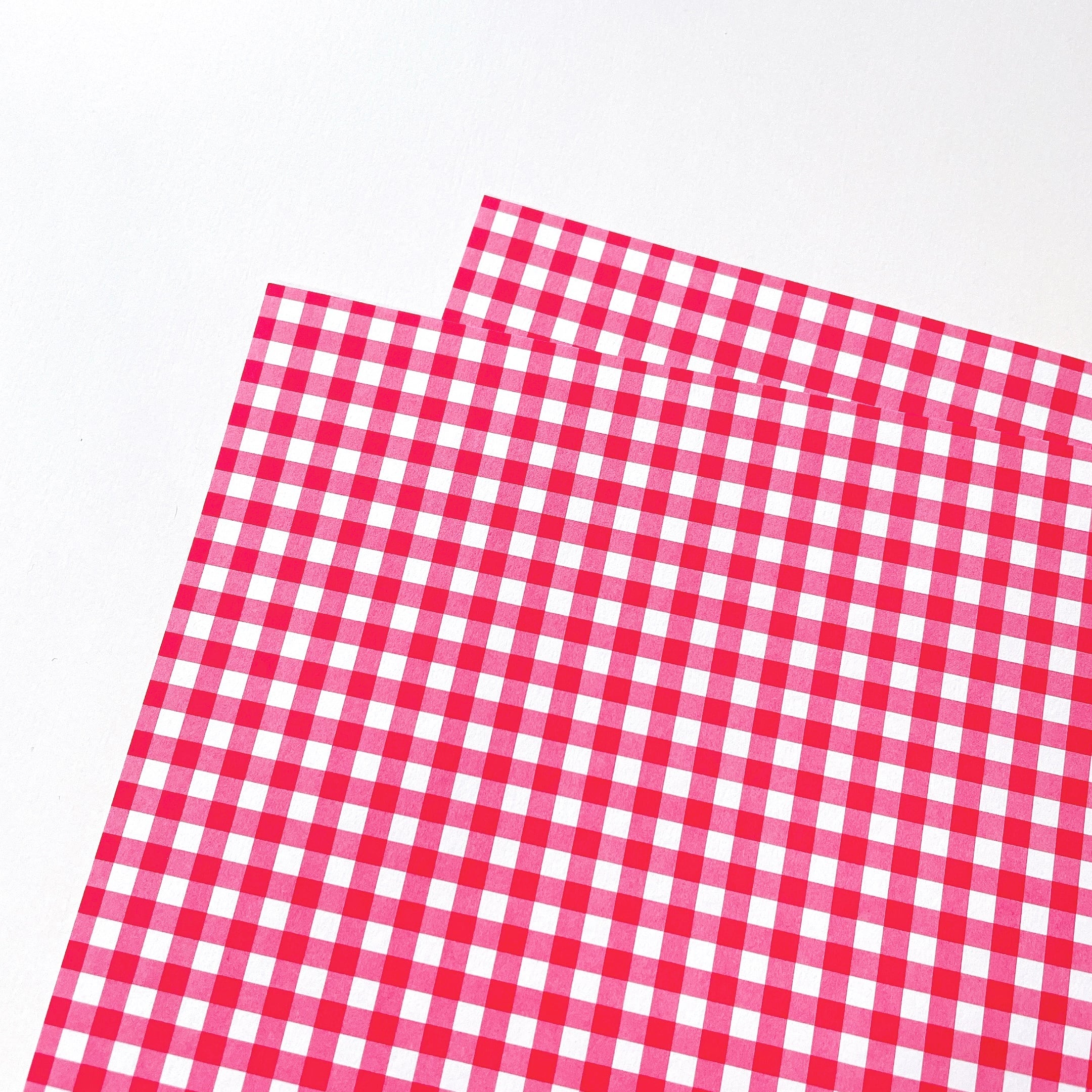 B4模様画用紙【ギンガムチェック5枚】12色から選択 | イロドリ用紙店