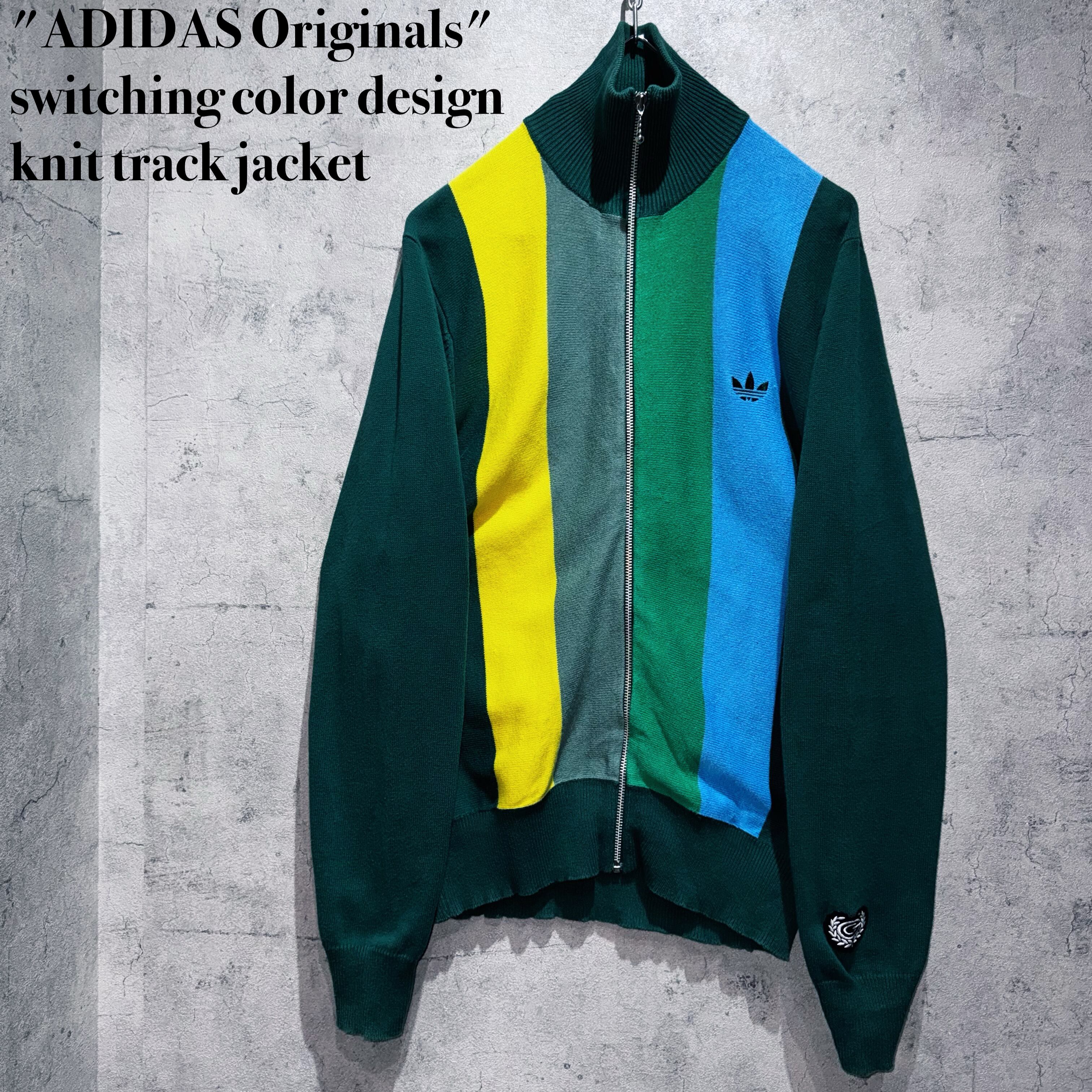 "ADIDAS Originals"switching color design knit track jacket
