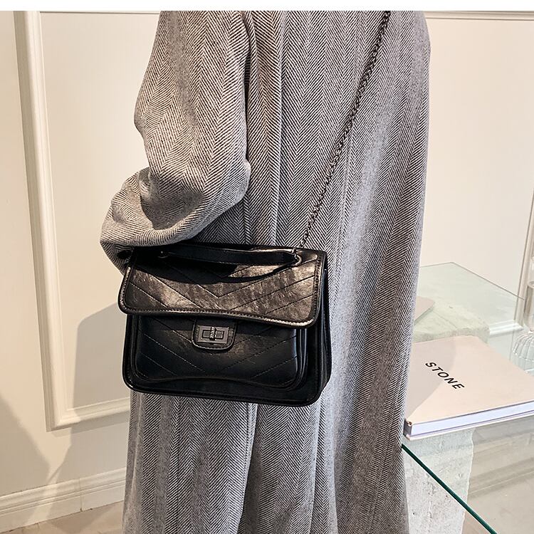 オータムウィンターチェーン 秋物 冬物 スクウェア ハンドバッグ メッセンジャーバッグ 手作りハンドバック88439025715