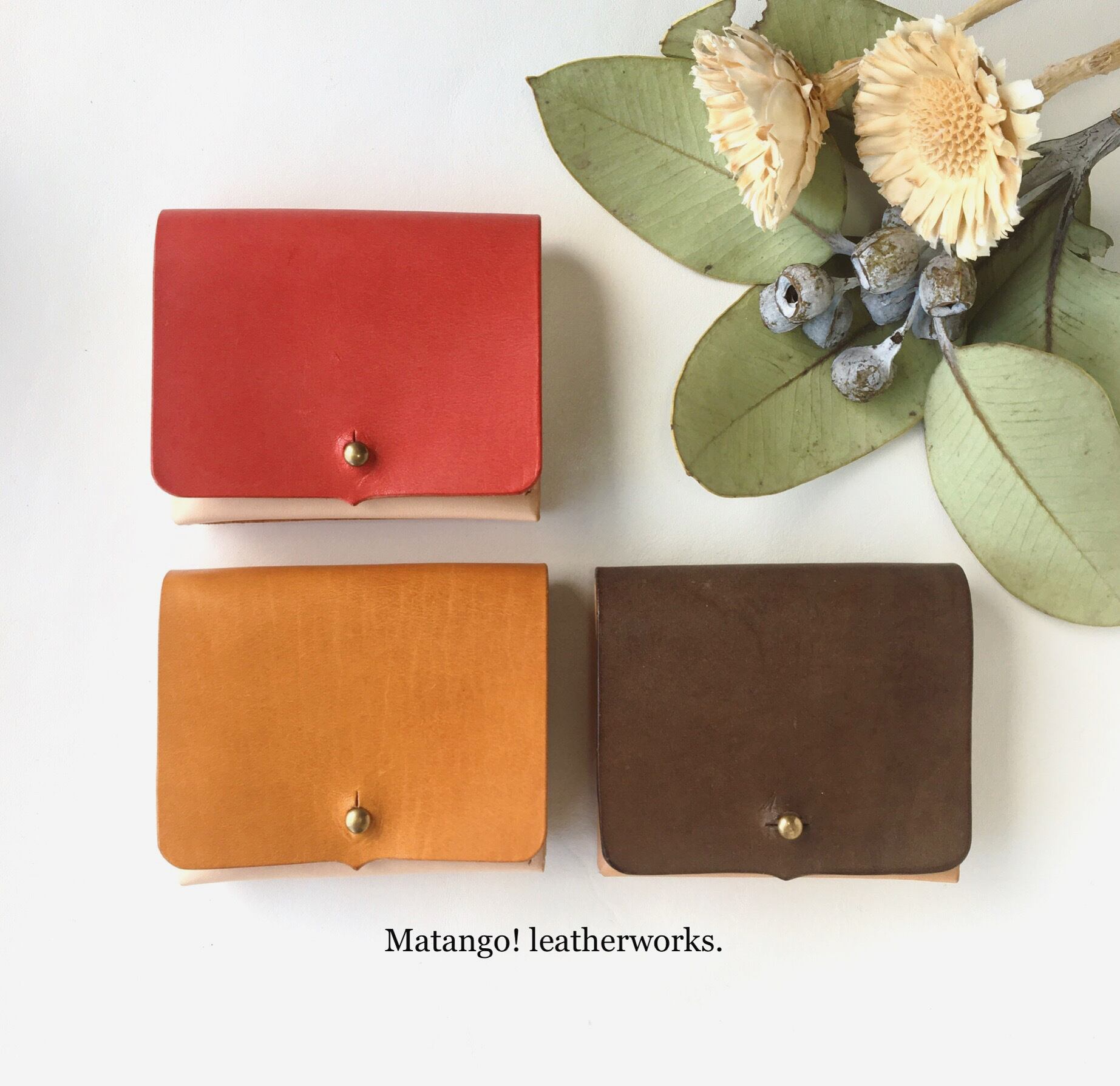 ◇2025年◇ ベリーレッド 真鍮 シンプル 二つ折り コンパクト