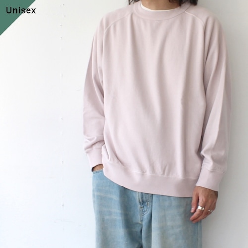 【ラスト１点】Siora  コットンウール裏毛スウェットクルー  Cotton wool french terry sweat crew　（Pink beige）