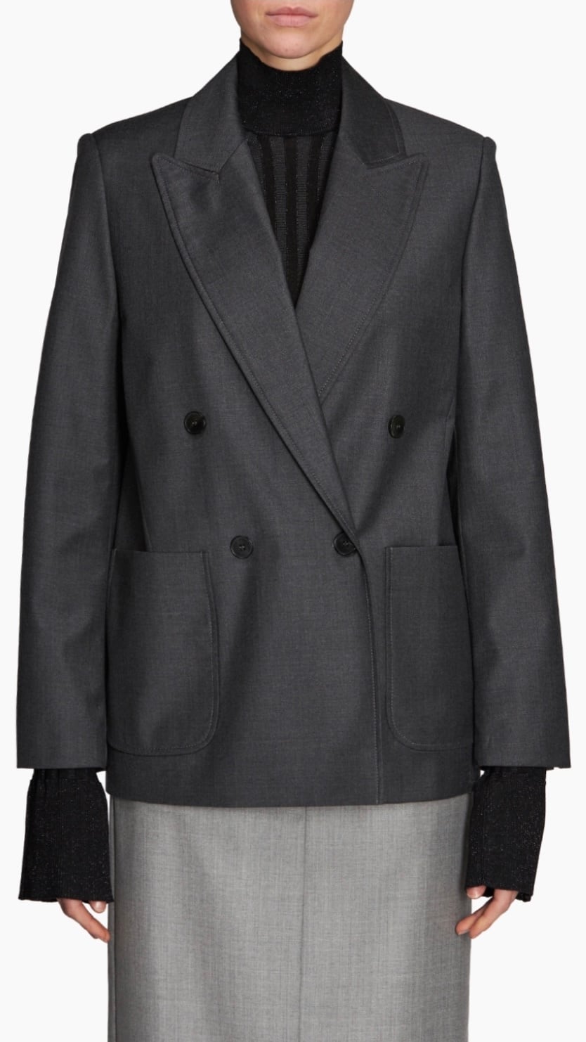 ROBERTO COLLINA- Giacca Doppiopetto -:ANTRACITE,:NERO