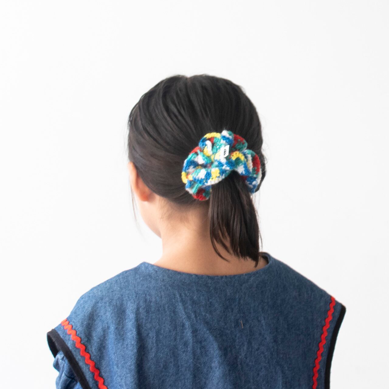 ニットシュシュ 【マルチレッド】ブランド 子供 春 夏 ヘア