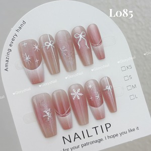 L085 ネイルチップ サイズXS/S/M 冬チップ