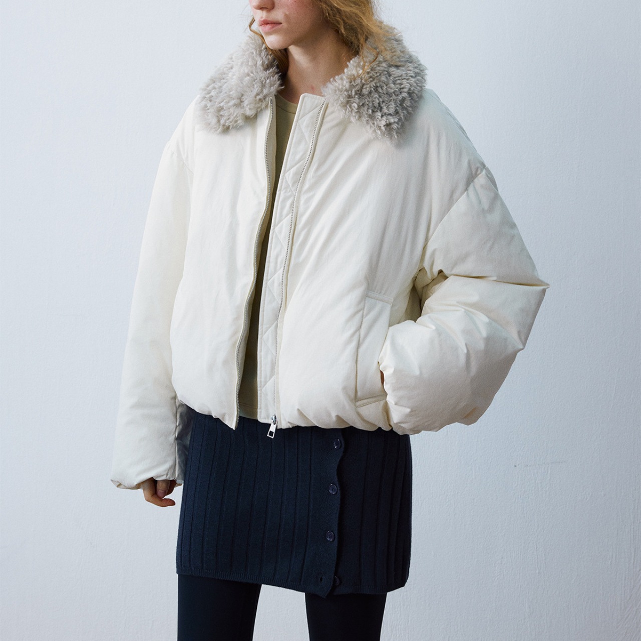 Fur Collar Down Jacket T3943