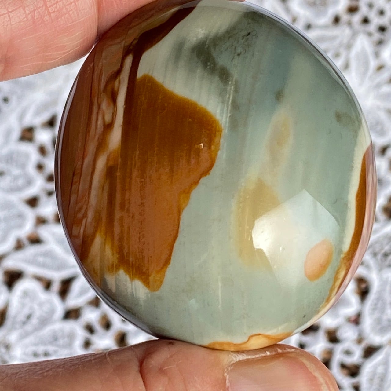 ポリクロームジャスパーのパームストーン Polychrome Jasper Palm