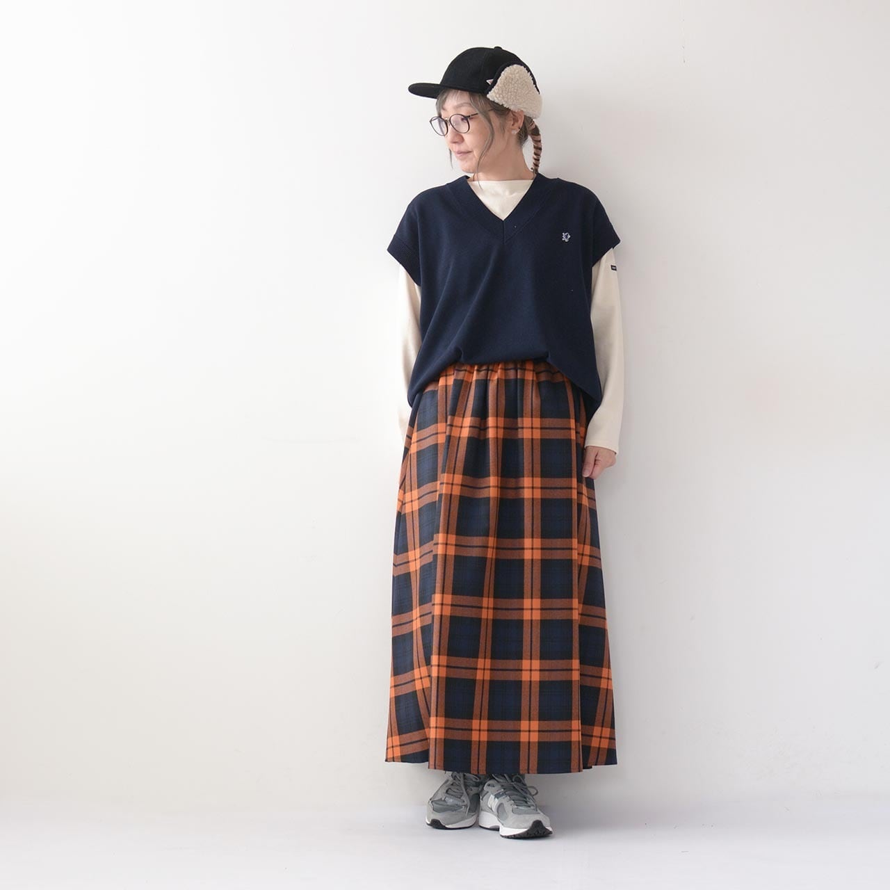 O'NEIL OF DUBLIN [オニールオブダブリン] WORSTED WOOL-TARTAN GATHER 