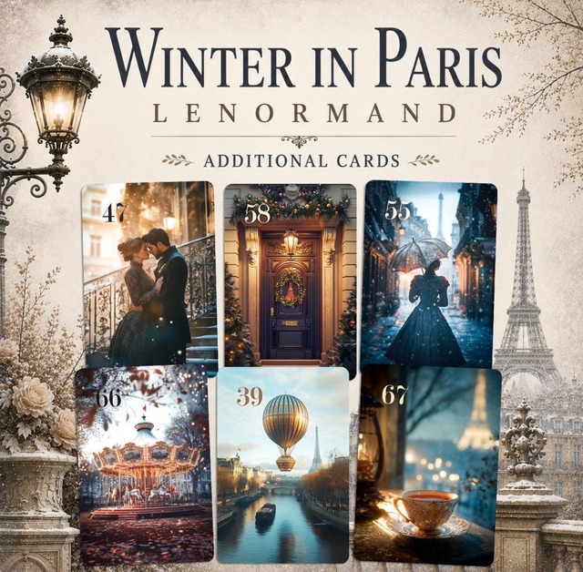 WINTER IN PARIS LENORMAND TAROT DECK ◆ 秘密を解き明す ヴィンテージハロウィンタロット